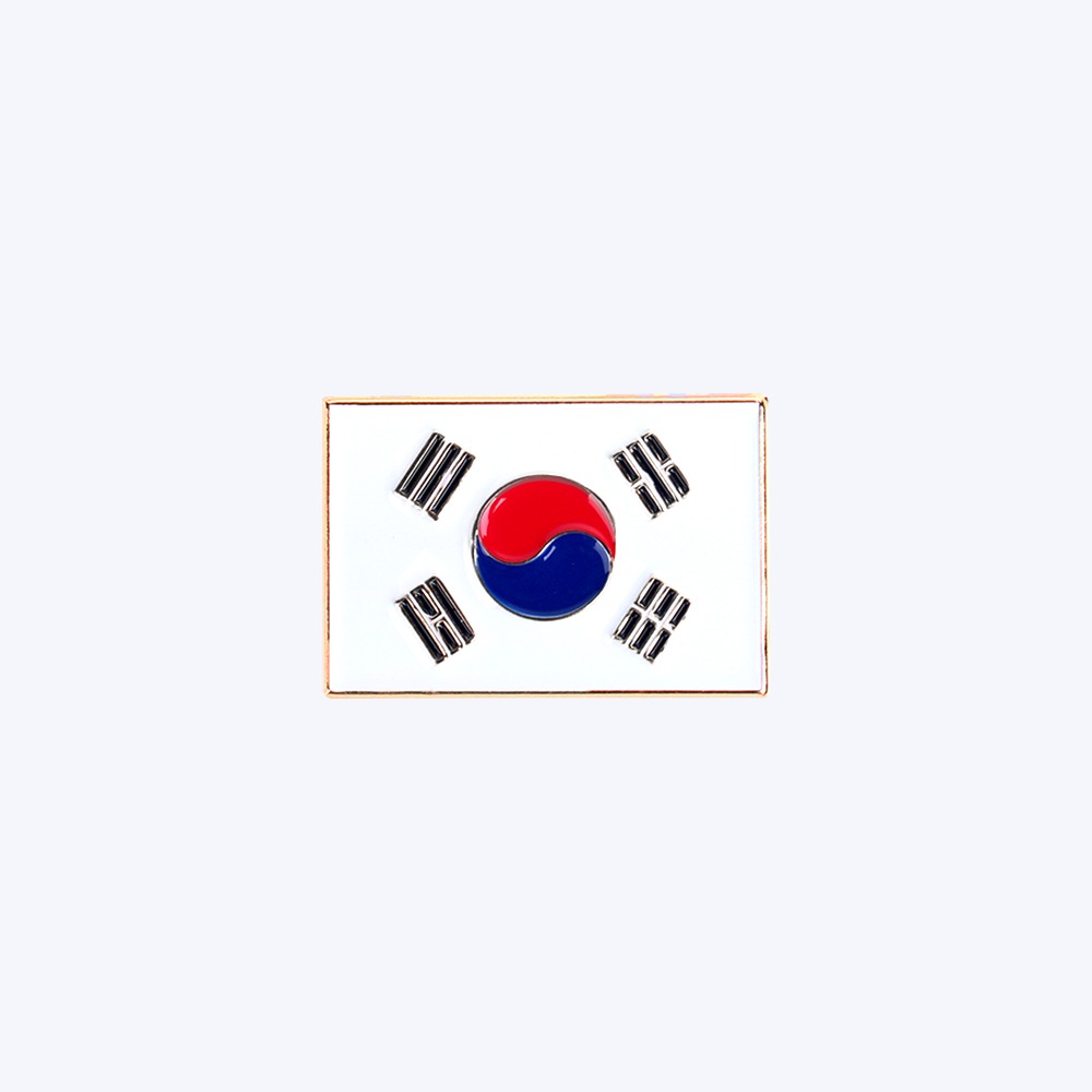 전역 뱃지 / 태극기 배지 - 왕대