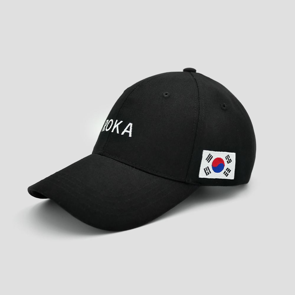 군인 모자 / ROKA 로카 태극기 모자 검정
