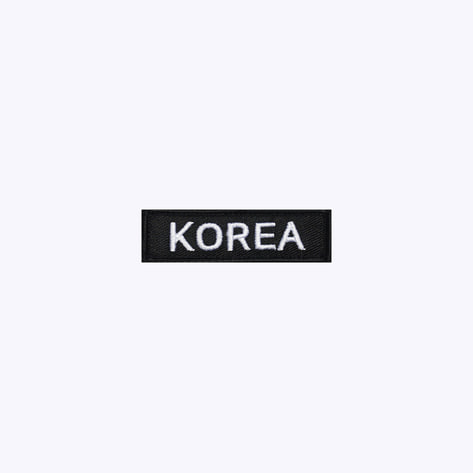 군인패치 / KOREA 검정+흰색 BW72